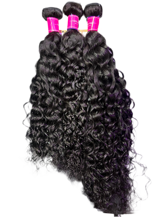 Water Wave Human Hair Bundles 18” 20” 24”