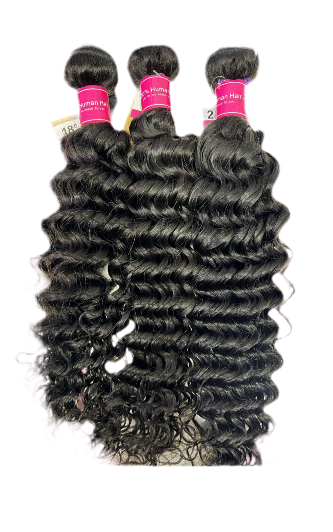 Deep Wave Human Hair Extensions 18” 20” 24”